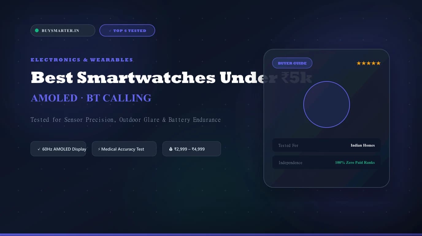 Best Smartwatches Under ₹5,000 in India 2026: Top 6 Ranked & Tested