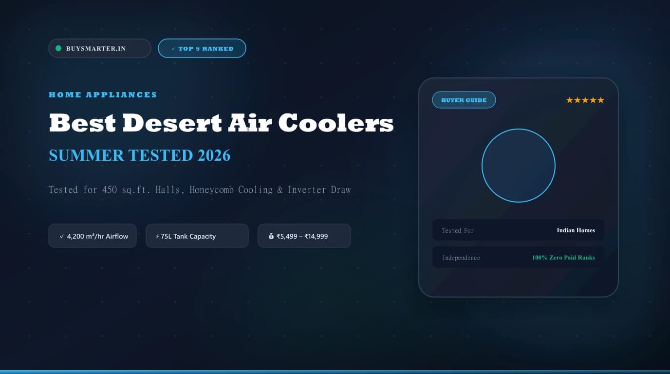 Best Desert & Personal Air Coolers in India 2026: Tested for North & Central Indian Summers