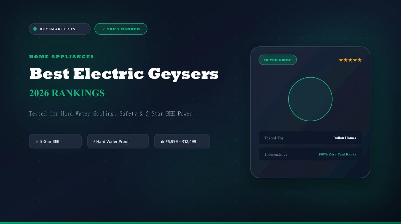Best Electric Geysers India 2026: Top 7 Water Heaters Ranked